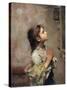 Praying Girl, Italian Painting of 19th Century-Roberto Ferruzzi-Stretched Canvas