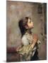 Praying Girl, Italian Painting of 19th Century-Roberto Ferruzzi-Mounted Giclee Print