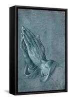 Praying Hands, 1508, Point of Brush and Black Ink, Heightened with White, on Blue Prepared Paper-Albrecht Dürer-Framed Stretched Canvas