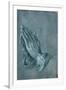 Praying Hands, 1508, Point of Brush and Black Ink, Heightened with White, on Blue Prepared Paper-Albrecht Dürer-Framed Giclee Print