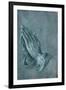 Praying Hands, 1508, Point of Brush and Black Ink, Heightened with White, on Blue Prepared Paper-Albrecht Dürer-Framed Giclee Print