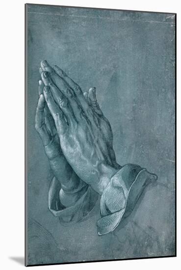 Praying Hands, 1508, Point of Brush and Black Ink, Heightened with White, on Blue Prepared Paper-Albrecht Dürer-Mounted Giclee Print