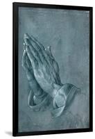 Praying Hands, 1508, Point of Brush and Black Ink, Heightened with White, on Blue Prepared Paper-Albrecht Dürer-Framed Giclee Print