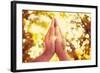 Praying Hands. Instagram Effect.-soupstock-Framed Photographic Print