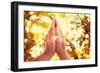 Praying Hands. Instagram Effect.-soupstock-Framed Photographic Print