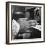 Praying Hands of Monk Churchman Resting on Table During Mass at St. Benedict's Abbey-Gordon Parks-Framed Photographic Print