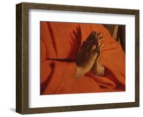 Praying Hands (of the Virgin Mary), from The Adoration of the Shepherds-Georges de La Tour-Framed Giclee Print