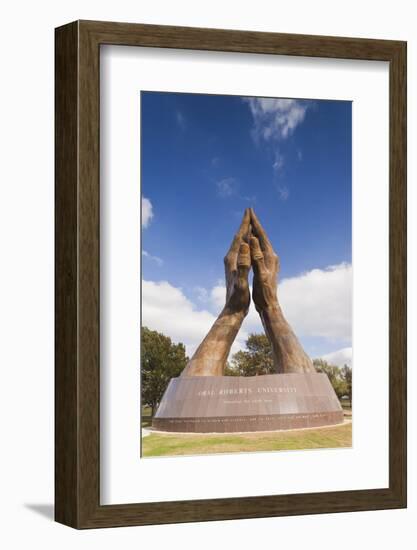 Praying Hands, Oral Roberts University, Tulsa, Oklahoma, USA-Walter Bibikow-Framed Photographic Print