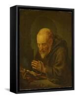 Praying Hermit-Gerard Dou-Framed Stretched Canvas