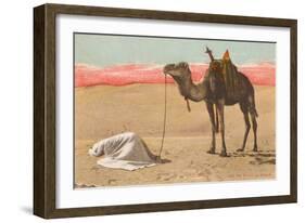 Praying in the Desert-null-Framed Photographic Print