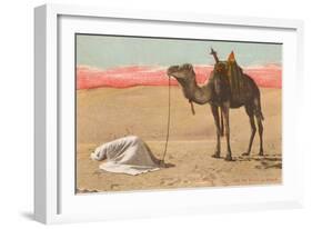 Praying in the Desert-null-Framed Photographic Print