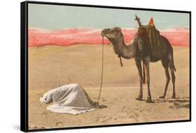 Praying in the Desert-null-Framed Stretched Canvas