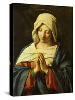 Praying Madonna-Giovanni Battista Salvi da Sassoferrato-Stretched Canvas