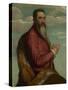 Praying Man with a Long Beard, Ca 1545-Moretto Da Brescia-Stretched Canvas