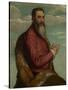 Praying Man with a Long Beard, Ca 1545-Moretto Da Brescia-Stretched Canvas