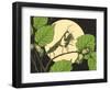 Praying Mantis with Grasshopper-null-Framed Art Print