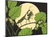 Praying Mantis with Grasshopper-null-Mounted Art Print