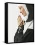 Praying Nun Holding Rosary-null-Framed Stretched Canvas