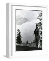 Praying to the Spirits at Crater Lake, Klamath-Edward S^ Curtis-Framed Art Print