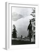 Praying to the Spirits at Crater Lake, Klamath-Edward S^ Curtis-Framed Art Print