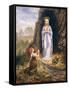 Praying-Edgar Jerins-Framed Stretched Canvas