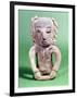 Pre-Colombian Mexican Seated Pottery Figure-null-Framed Photographic Print