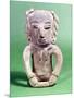 Pre-Colombian Mexican Seated Pottery Figure-null-Mounted Photographic Print