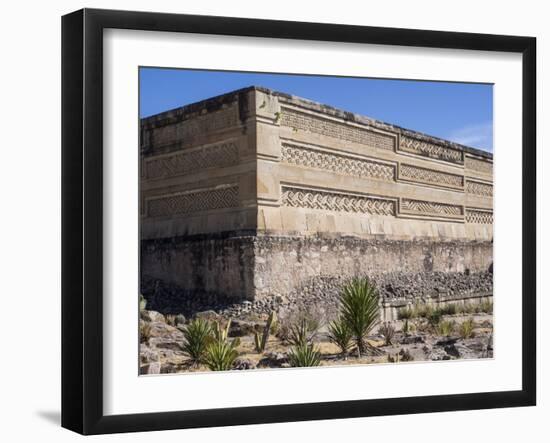 Pre-Columbian Mixtec and Zapotec ruins in the town of Mitla, State of Oaxaca, Mexico, North America-Melissa Kuhnell-Framed Photographic Print