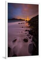 Pre Dawn Beachscape at Golden Gate Bridge, San Francisco-Vincent James-Framed Photographic Print