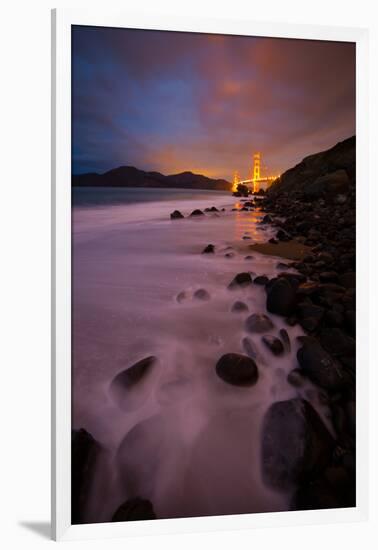 Pre Dawn Beachscape at Golden Gate Bridge, San Francisco-Vincent James-Framed Photographic Print