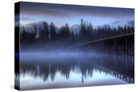 Pre Dawn By The Fishing Bridge, Yellowstone River, Wyoming-Vincent James-Stretched Canvas