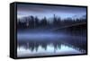Pre Dawn By The Fishing Bridge, Yellowstone River, Wyoming-Vincent James-Framed Stretched Canvas