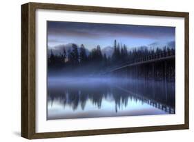 Pre Dawn By The Fishing Bridge, Yellowstone River, Wyoming-Vincent James-Framed Photographic Print