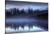 Pre Dawn By The Fishing Bridge, Yellowstone River, Wyoming-Vincent James-Stretched Canvas