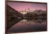 Pre dawn colours with reflection of Mount Fitz Roy, Los Glaciares National Park, Argentina-Ed Rhodes-Framed Photographic Print