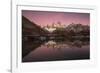 Pre dawn colours with reflection of Mount Fitz Roy, Los Glaciares National Park, Argentina-Ed Rhodes-Framed Photographic Print