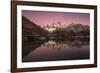 Pre dawn colours with reflection of Mount Fitz Roy, Los Glaciares National Park, Argentina-Ed Rhodes-Framed Photographic Print