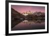 Pre dawn colours with reflection of Mount Fitz Roy, Los Glaciares National Park, Argentina-Ed Rhodes-Framed Photographic Print