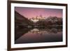 Pre dawn colours with reflection of Mount Fitz Roy, Los Glaciares National Park, Argentina-Ed Rhodes-Framed Photographic Print