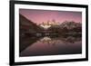 Pre dawn colours with reflection of Mount Fitz Roy, Los Glaciares National Park, Argentina-Ed Rhodes-Framed Photographic Print