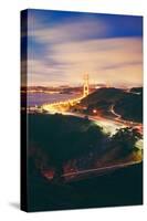 Pre Dawn East Side of Beautiful Golden Gate Bridge, San Francisco Cityscape-Vincent James-Stretched Canvas