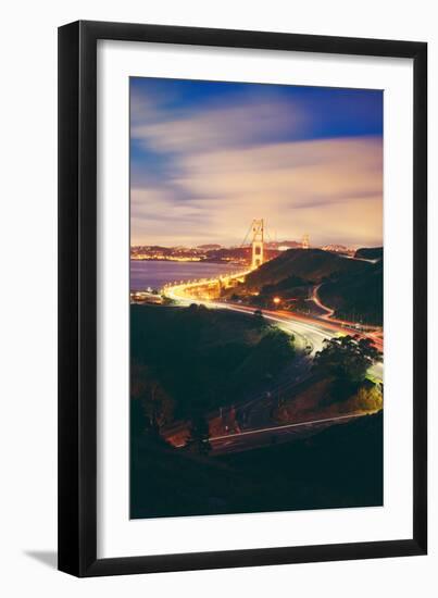 Pre Dawn East Side of Beautiful Golden Gate Bridge, San Francisco Cityscape-Vincent James-Framed Photographic Print