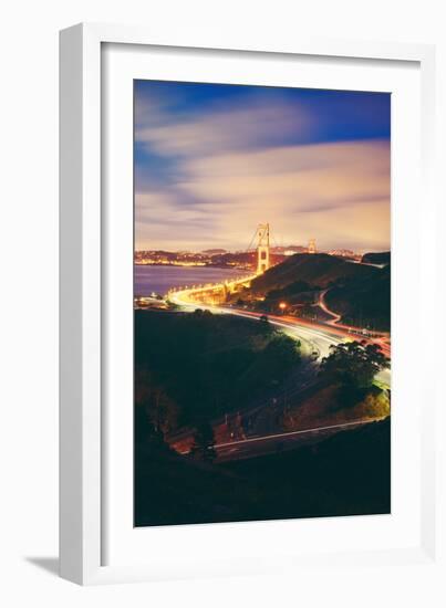 Pre Dawn East Side of Beautiful Golden Gate Bridge, San Francisco Cityscape-Vincent James-Framed Photographic Print