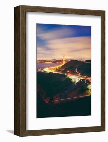 Pre Dawn East Side of Beautiful Golden Gate Bridge, San Francisco Cityscape-Vincent James-Framed Photographic Print