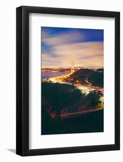 Pre Dawn East Side of Beautiful Golden Gate Bridge, San Francisco Cityscape-Vincent James-Framed Photographic Print