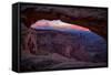 Pre Dawn Magic in the Sky at Mesa Arch, Canyonlands, Utah-Vincent James-Framed Stretched Canvas