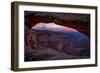 Pre Dawn Magic in the Sky at Mesa Arch, Canyonlands, Utah-Vincent James-Framed Photographic Print