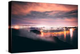 Pre Dawn Night Storm, Golden Gate Bridge, San Francisco, Marin Headlands-Vincent James-Stretched Canvas