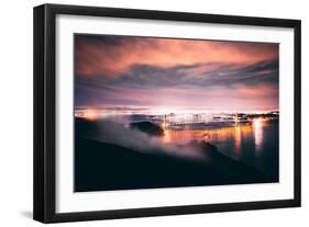 Pre Dawn Night Storm, Golden Gate Bridge, San Francisco, Marin Headlands-Vincent James-Framed Photographic Print