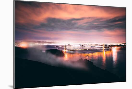 Pre Dawn Night Storm, Golden Gate Bridge, San Francisco, Marin Headlands-Vincent James-Mounted Photographic Print